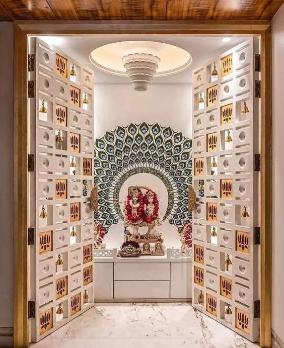 Divine Contemporary Indian Pooja Room Design